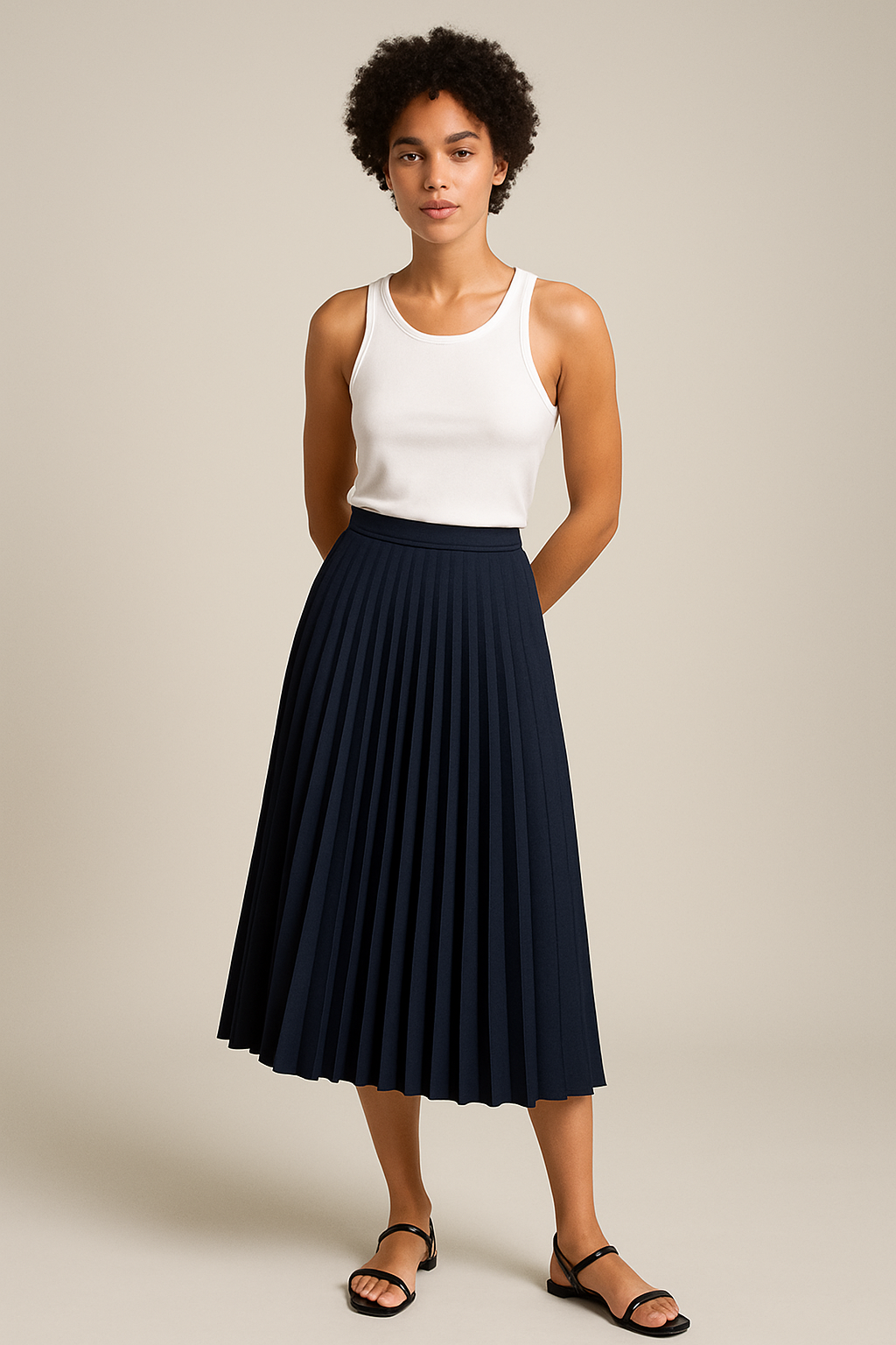 Kate | Pleated Midi Skirt